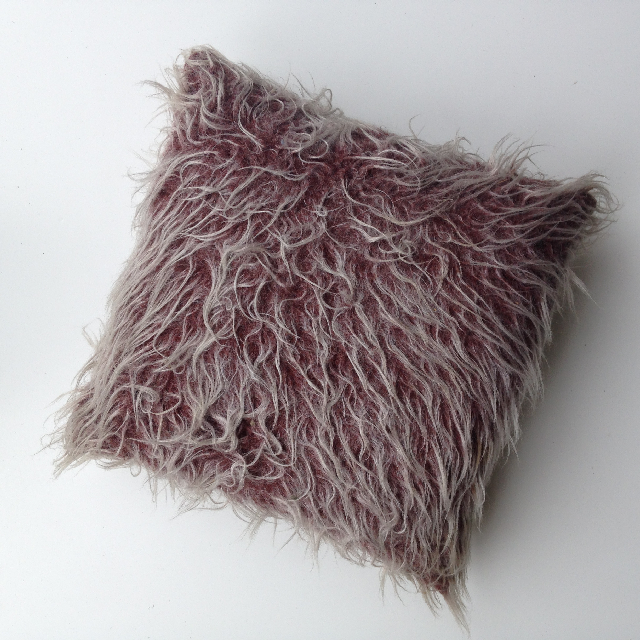 CUSHION, Faux Fur Brown